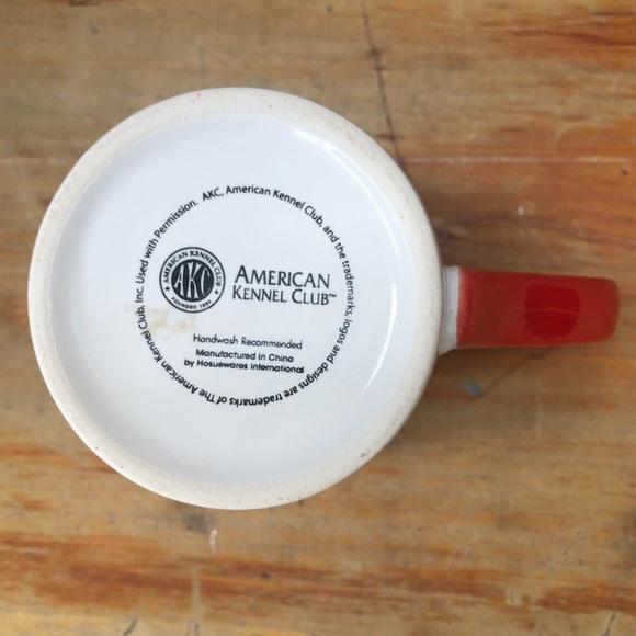 AKC American Kennel Club Red & White Retriever Silhouette Large Mug - Picture 6 of 8